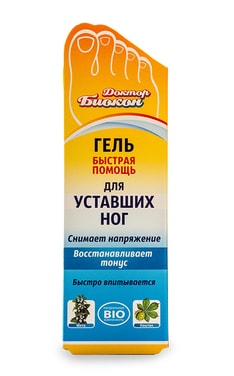 БІОКОН-Гель для стомлених ніг Доктор Биокон Швидка допомога 75 мл-4820008315823-