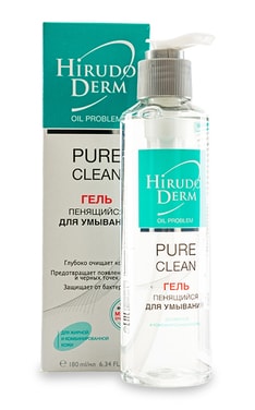 HIRUDO DERM-Гель для умывания лица Hirudo Derm Pure Clean 180 мл-4820008318695-