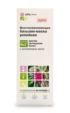 ЭЛЬФА-Бальзам-маска для волос Elfa Pharm Репейная Восстанавливающая Против выпадения волос, 200 мл 200 мл-4823015916359-
