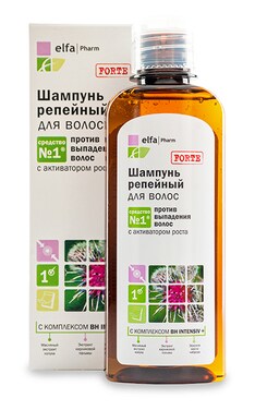 ЭЛЬФА-Шампунь для волос Elfa Pharm Репейный Против выпадения волос 200 мл-4823015916335-