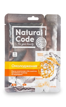NATURAL CODE-Маска для обличчя та шиї Natural Code Омолоджуюча 36 г-9210000009465-