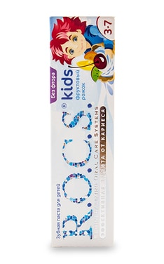 R.O.C.S.-Зубная паста детская Rocs Kids Фруктовый рожок для детей 3-7 лет 45 г-4607034470715-