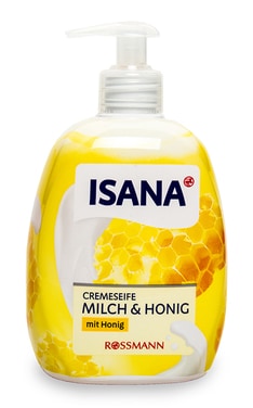 ISANA-Жидкое крем-мыло Isana Молоко и мед 500 мл-4305615610351-
