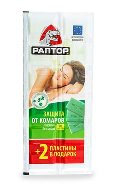 РАПТОР-Средство от комаров Raptor новая формула 10 шт-8008090605091-