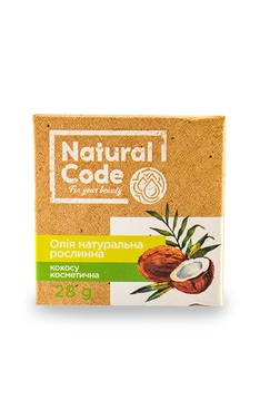 NATURAL CODE-Олія кокосова Natural Code натуральна рослинна косметична 30 г-4820174891329-