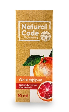 NATURAL CODE-Олія грейпфрутова ефірна Natural Code фасована 10 мл-4820174891046-
