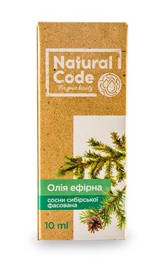 NATURAL CODE-Олія сосни сибірської ефірна Natural Code фасована 10 мл-4820174890940