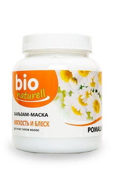 BIO NATURELL-Бальзам-маска для волосся Bio Naturell Ромашка м'якість та блиск для всіх типів волосся 480 мл-4820168432040-