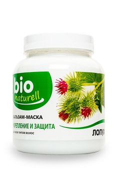 BIO NATURELL-Бальзам-маска для волосся Bio Naturell Лопух зміцнювальна 480 мл-4820168432026-