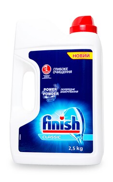 FINISH-Засіб для миття посуду в посудомийних машинах Finish Classic Power Powder безфосфатний порошкоподібний 2,5 кг-8594002681487-