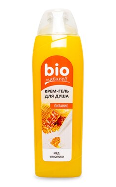 BIO NATURELL-Крем-гель для душу Bio Naturell Мед і молоко 500 мл-4820168431722-