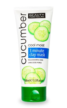 BEAUTY FORMULAS-Маска для лица Cucumber глиняная 100 мл-5012251010191-