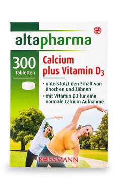 ALTAPHARMA-Диетическая добавка Altapharma Кальций Витамин D3 300 шт-4305615619361