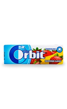 ORBIT-Жувальна гумка без цукру Orbit полуниця-банан 10 шт-4009900510677-