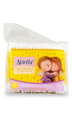 NOVITA-Косметические ватные палочки Novita Gapchinska 200 шт-4823071629576-