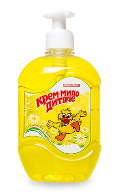 СУПЕРМАШ-Крем-мило дитяче Supermash з екстрактом ромашки 490 мл-4823001604307-