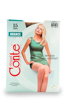 CONTE-Колготки жіночі Conte Nuance Bronze 15 den розмір 3-4810226002858-