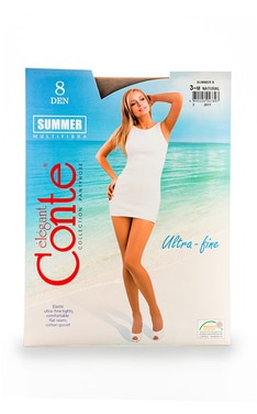 CONTE-Колготки Conte Summer Natural 8 den 3 розмір-4810226047897-