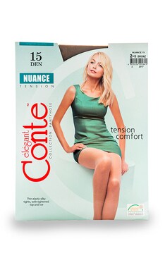 CONTE-Колготки жіночі Conte Nuance Bronze 15 den розмір 3-4810226002858-