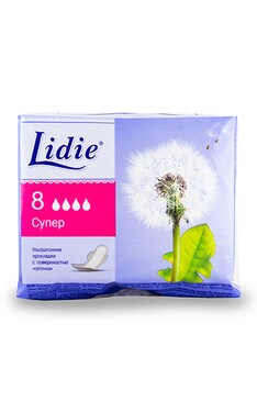 LIDIE-Тампоны женские гигиенические Lidie Супер Ультраоттенокки 8 шт-5029053540245-