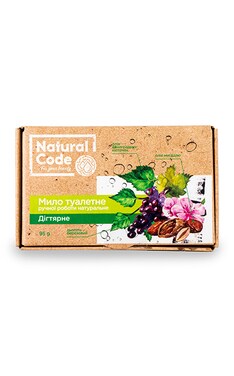 NATURAL CODE-Мило ручної роботи Natural Code Дігтярне 95 г-4820185050418-