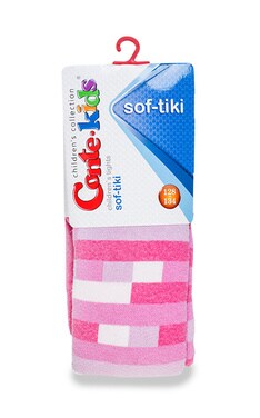 CONTE-Колготки дитячі Conte-kids Soft-tiki розмір 128-134 Рожеві 1 шт-4810226142684-