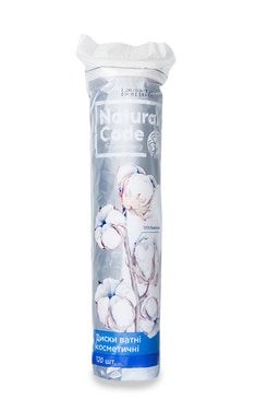 NATURAL CODE-Ватні косметичні диски Natural Code 120 шт-4752171001299-