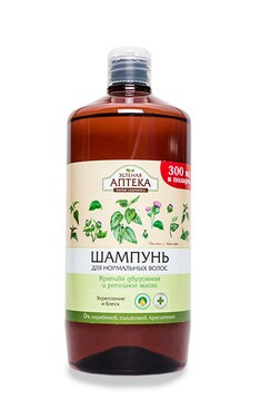 ЗЕЛЕНА АПТЕКА-Шампунь для волосся Зеленая Аптека Кропива дводомна та реп'яхова олія 1 л-4823015933721-