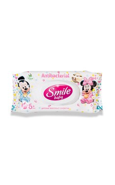 SMILE-Вологі серветки дитячі Smile антибактеріальні 60 шт-4823071626773-