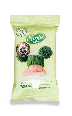 SMILE-Влажные салфетки детские Smile Экстракт ромашки и алоэ 15 шт-4820048482202-