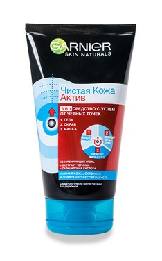 SKIN NATURAL-Засіб з вугіллям Garnier Skin Naturals Чиста шкіра Актив 3 в 1 150 мл-3600542084406-