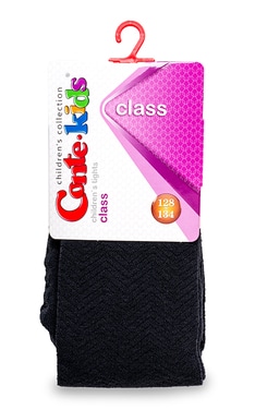 CONTE-Колготки дитячі Conte-kids Class розмір 128-134 Графіт 1 шт-4810226023655-