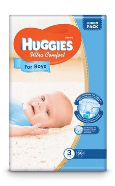 HUGGIES-Підгузки дитячі Huggies Ultra Comfort гігієнічні для хлопчиків 3 розмір 56 шт-5029053565361-