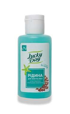 LUCKY DAY-Жидкость для снятия лака Lucky Day с экстрактом морских минералов без ацетона 50 мл-4820020267070-