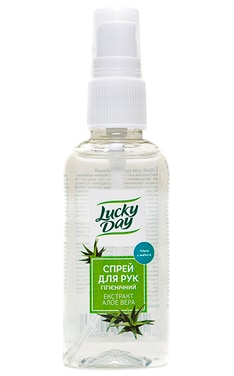 LUCKY DAY-Спрей для рук гігієнічний Lucky Day Алое вера 50 мл-4823080000960-