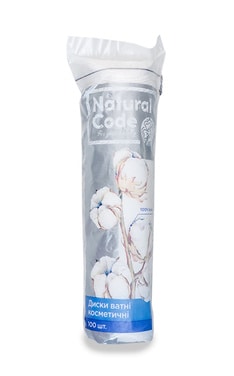 NATURAL CODE-Ватні косметичні диски Natural Code, 100 шт-4752171001282