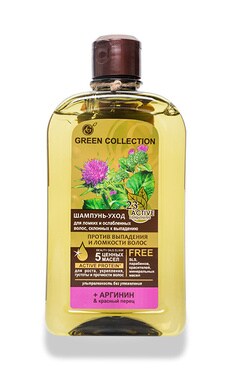 GREEN COLLECTION-Шампунь-уход для волос Green Collection Против выпадения и ломкости волос 500 мл-4823080003176-