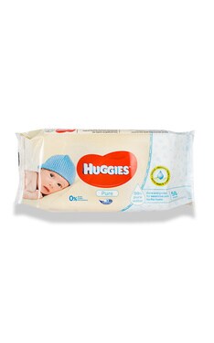 HUGGIES-Влажные салфетки детские Huggies Pure 56 шт-5029053550039-