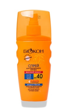 БІОКОН-Спрей Біокон для безпечної засмаги SPF-40 Високий захист-4820008318411-