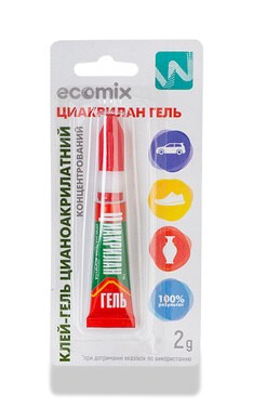 ECOMIX-Клей Ecomix Циакрилан гель 2 г-4820052890284-