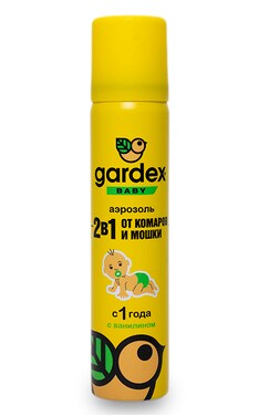 GARDEX-Аерозоль 2в1 від комарів та мошки Gardex Baby з ваніліном -5904114080017-