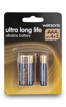 WATSONS-Батарейки Watsons Ultra long life AAA LR03 6 шт-9580255151135-