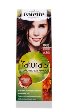 PALETTE NATURALS-Крем-краска для волос устойчивая Palette Naturals оттенок 868 шоколадно-каштановый 100 мл-3838824124544-