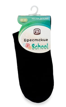 БЧК-Носки детские Брестские School размер 21-22 Черные 1 шт-4810089325880-