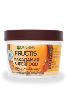 FRUCTIS-Маска для волосся Garnier Fructis Макадамія Розгладження 390 мл-3600542258869-