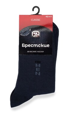 БЧК-Носки мужские Брестские Размер 40-41 Черные с надписью 1 шт-4810089303260-