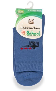 БЧК-Носки детские Брестские School размер 21-22 джинс 1 шт-4810089344423-