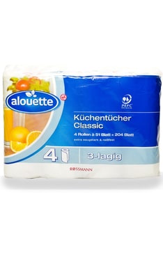 ALOUETTE-Бумажные трехслойные полотенца Alouette Classic 4 шт-4305615764283-
