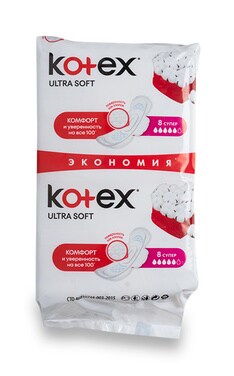 KOTEX-Прокладки женские гигиенические Kotex Extra Soft Super Duo 16 шт-5029053541556-