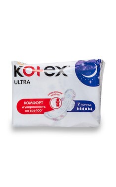 KOTEX-Прокладки женские Kotex Ультра Найт сеточка 7 шт-5029053528311-